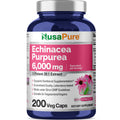NusaPure Echinacea 20:1 Extract, 300 mg Equivalent to 6,000mg 200 Veggie Caps, Vegan, Non-GMO, Gluten Free Supplement NusaPureBuy Supplements Australia