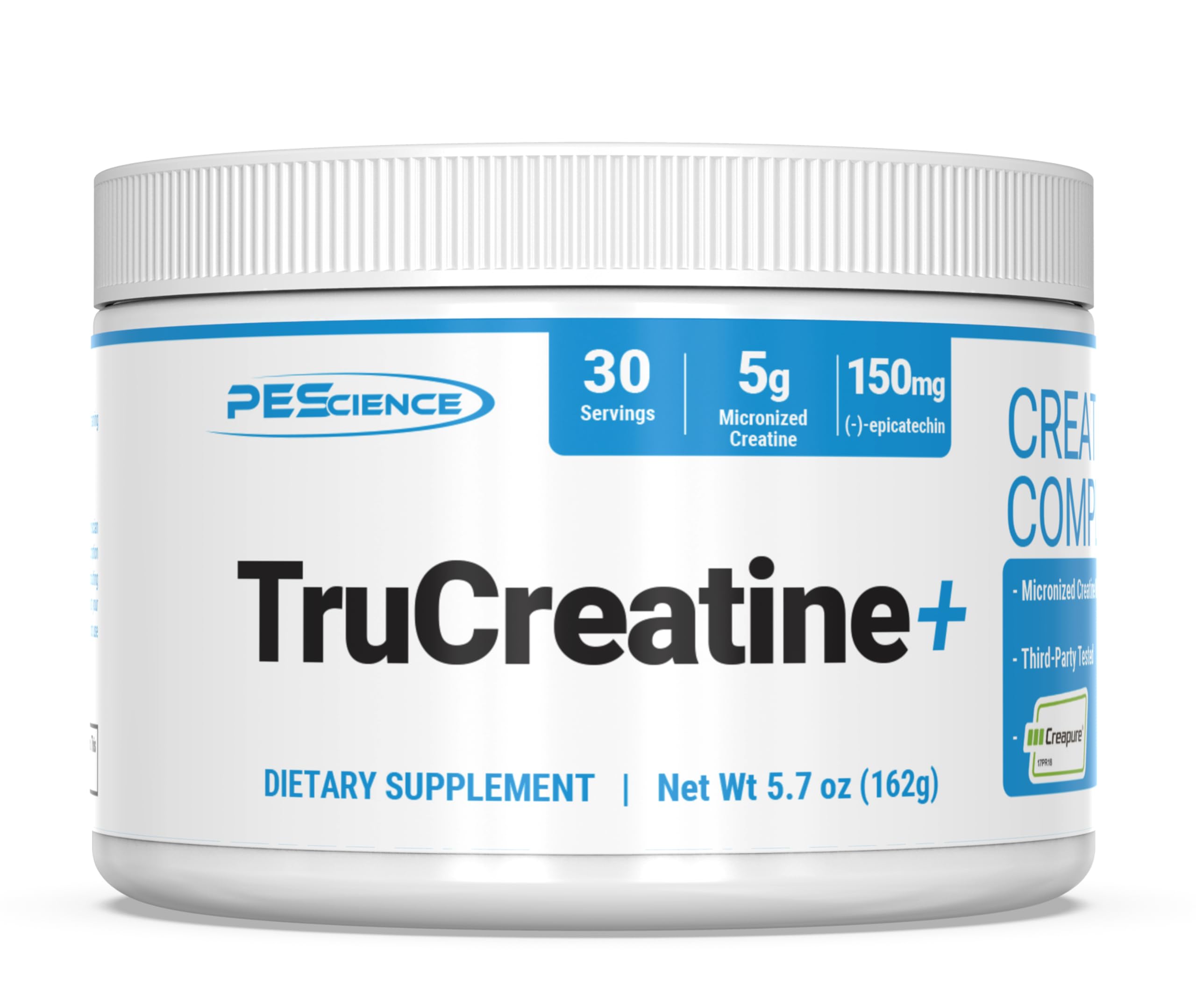 PEScience TruCreatine+ Creatine Monohydrate Powder Plus Epicatechin, Micronized Creapure Creatine for Women & Men, Supports Muscle Growth, Strength & Recovery, Cognition, 30 Servings, Unflavored PEScienceBuy Supplements Australia