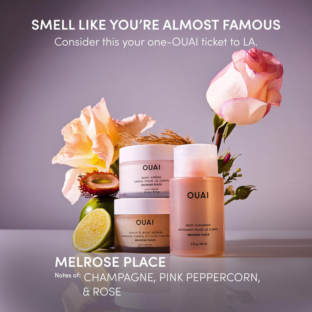 OUAI Body Cream Travel Size, Melrose Place - Hydrating Whipped Body Cream with Cupuaçu Butter, Coconut Oil & Squalane - Softens Skin and Delivers Healthy-Looking Glow - Sulfate Free Skin Care (3.4 Oz) OUAIBuy Supplements Australia
