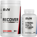 BARE PERFORMANCE NUTRITION BPN Strong Multi-Vitamin 30 Day Supply + Recover Post-Workout Muscle Recovery Drink Mix BARE PERFORMANCE NUTRITION