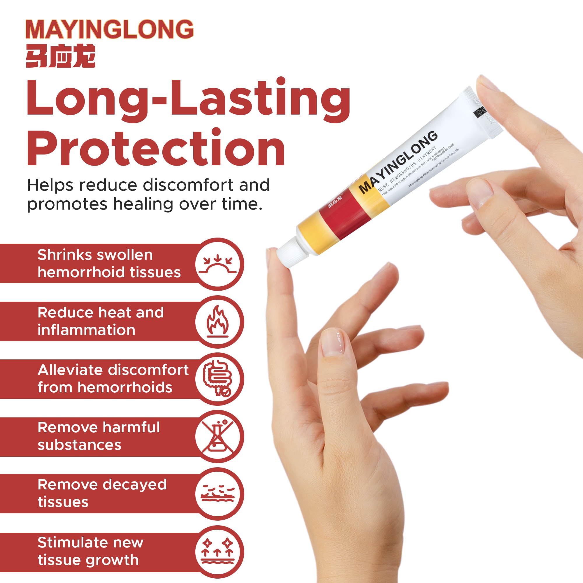 Mayinglong Musk Hemorrhoidal Ointment, Helps Relieve Itching, Burning, or Discomfort Fast (3 Pack) MayinglongBuy Supplements Australia