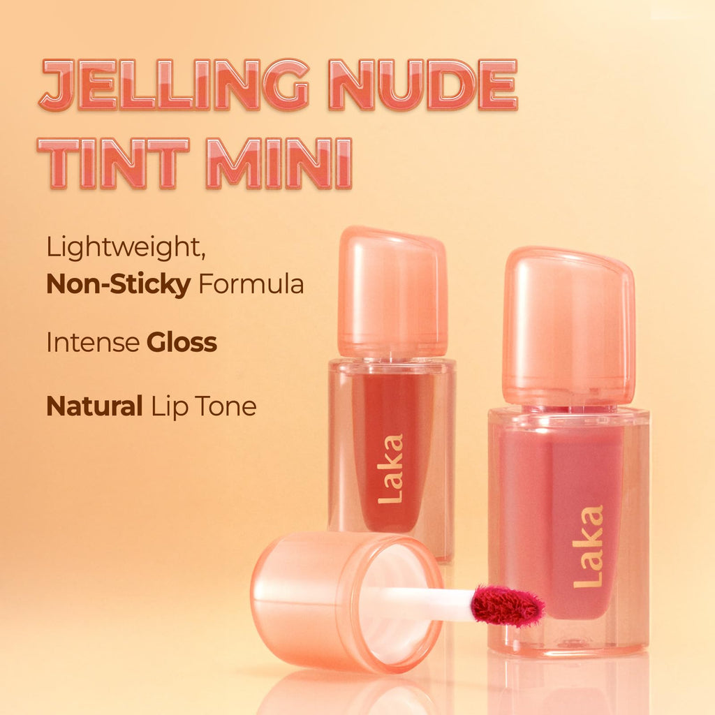 Laka Jelling Nude Gloss, Sheer Hydrating Lip Oil with No Stain, Non-Sticky, Nourishing Gloss for a Glowy Look, K-Beauty (#301 Figring, 1.9g/0.07oz) LakaBuy Supplements Australia