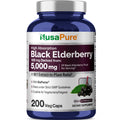 NusaPure Black Elderberry 50:1 Extract, 100 mg Equivalent to 5,000mg per Veggie Capsules, 200 Count (Vegan, Non-GMO, Bioperine) Dietary Supplement NusaPureBuy Supplements Australia