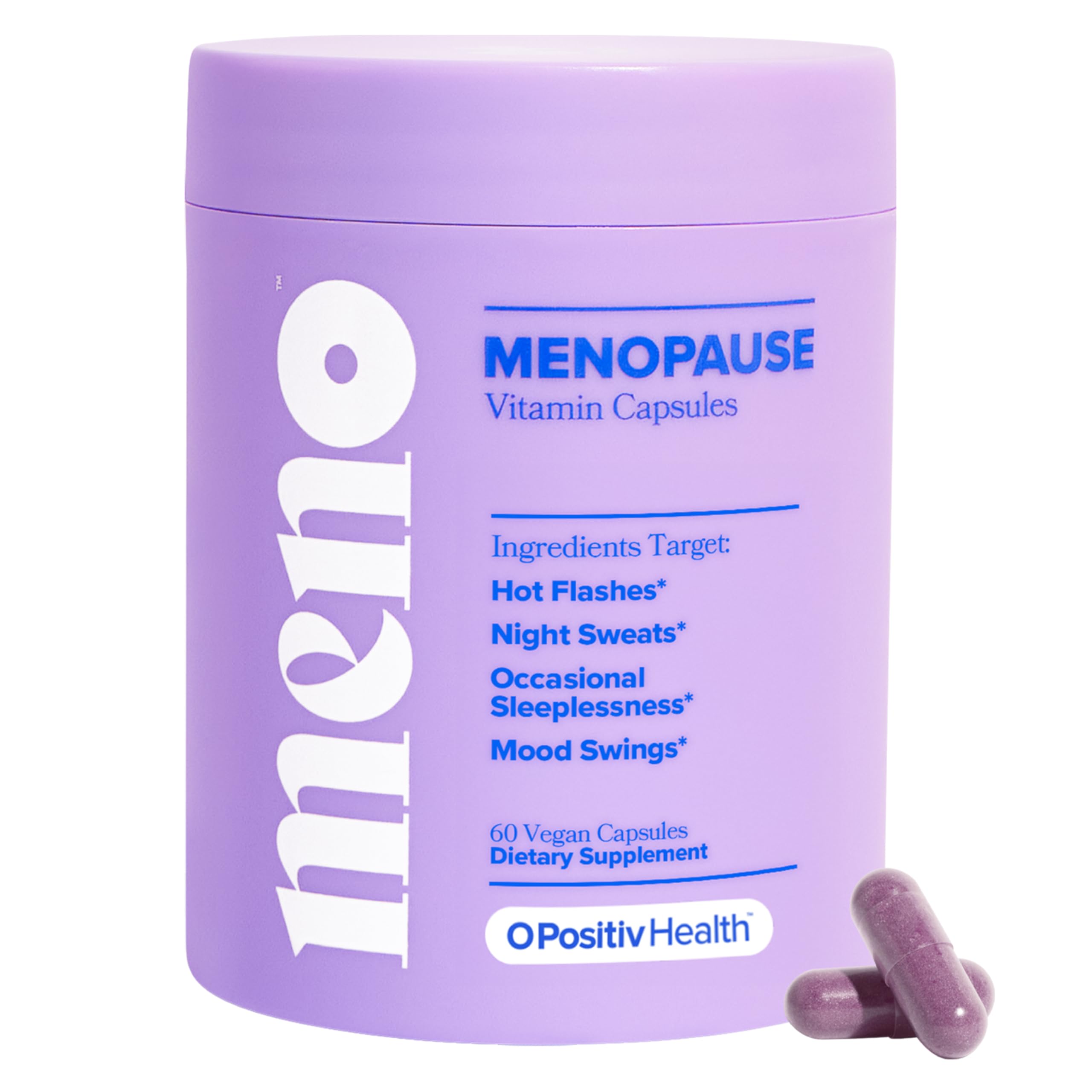 O Positiv MENO Vitamins for Menopause - Hormone-Free Menopause Supplement for Women - Black Cohosh & Ashwagandha KSM-66 - Helps Relieve Hot Flashes, Night Sweats, Mood Swings - 30 Servings (Pack of 1) O PositivBuy Supplements Australia