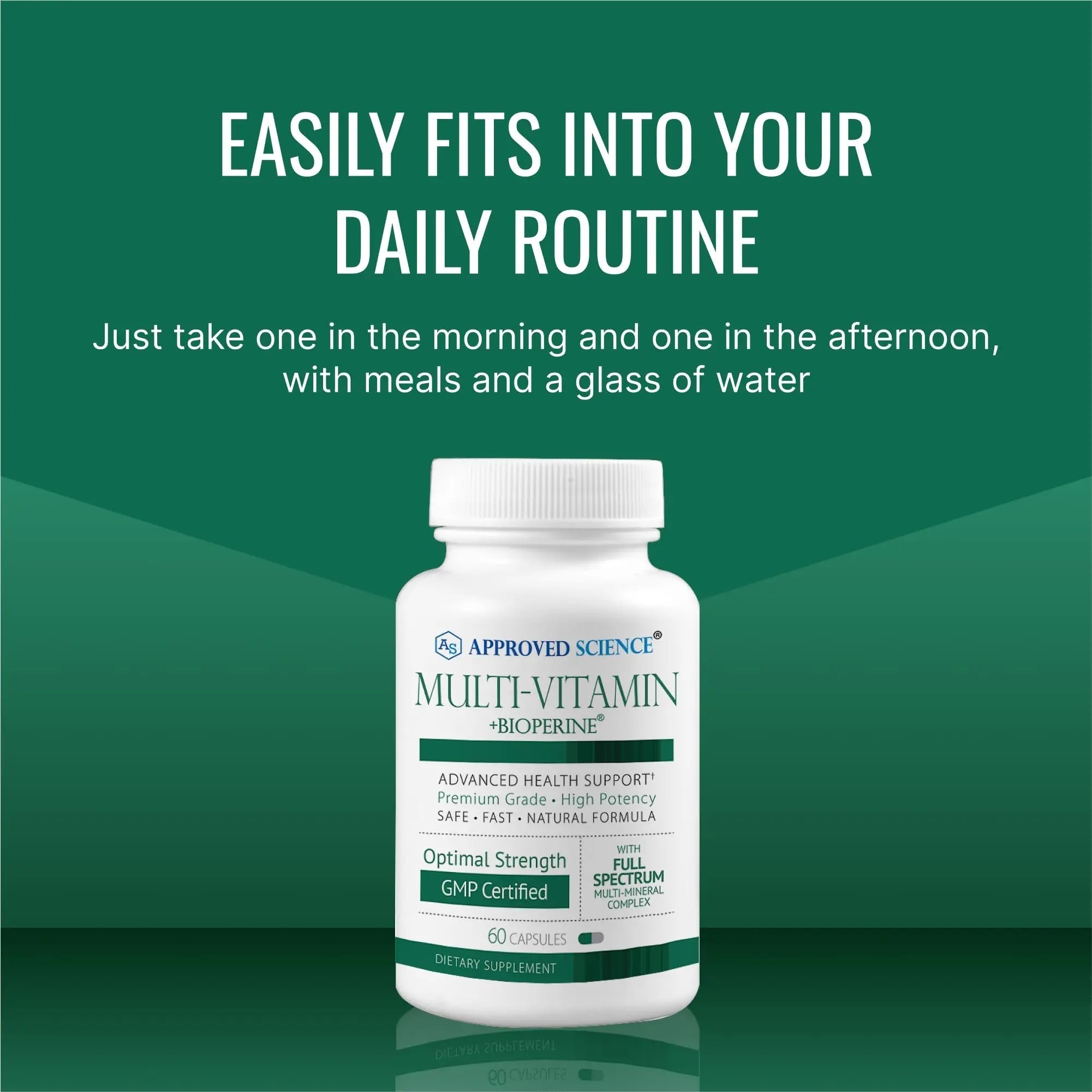 Approved Science Multi-Vitamin - with Full-Spectrum B-Vitamins, Green Tea, Lutein, Lycopene, Zeaxanthin, BioPerine Approved Science