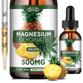 Magnesium Glycinate Supplement, Liquid Magnesium Glycinate Liquid Drops 500mg-Support Stress Relief, Relaxation, Mood, Sleep, Bone & Muscle-2 Fl Oz, Vegan, Pineapple Flavor dilibBuy Supplements Australia