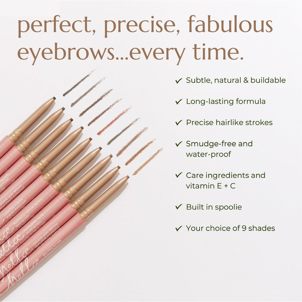 Chella Eyebrow Pencil – Easy-to-Use Brow Definer for Shaping, Filling & Blending – Long-Wear Light brown Eyebrow Pencils for Women with Precise Tip (Light Brown) ChellaBuy Supplements Australia