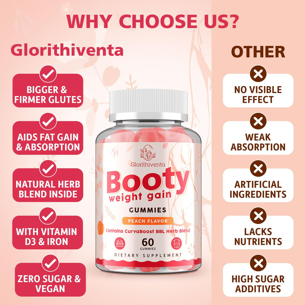 Glorithiventa Cholesterol & Booty Gummies Supplement Bundle - Plant Sterols & Stanols + CurvaBoost BBL Herb Blend & Creatine Monohydrate - Cholesterol Normal Level, Booty, Curves & Energy Glorithiventa buy supplements Au