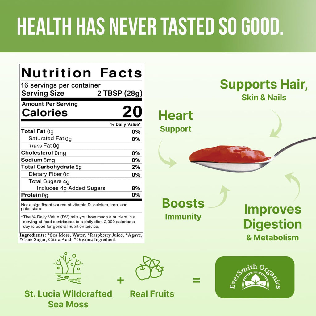 EverSmith Organics - Wildcrafted Irish Sea Moss Gel | Made in USA | Rich in Vitamins EverSmith OrganicsBuy Supplements Australia
