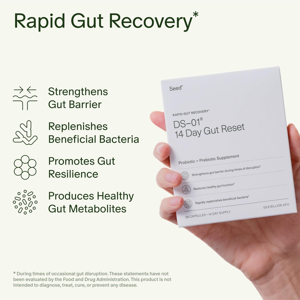 Seed 14 Day Gut Reset - Prebiotic and Probiotic for Women & Men - Digestive Health, Gut Health, Rapid Gut Recovery, Bloating & Constipation Relief - Vegan & Shelf-Stable - 28 Capsules (14-Day Supply) Visit the Seed StoreBuy Supplements Australia