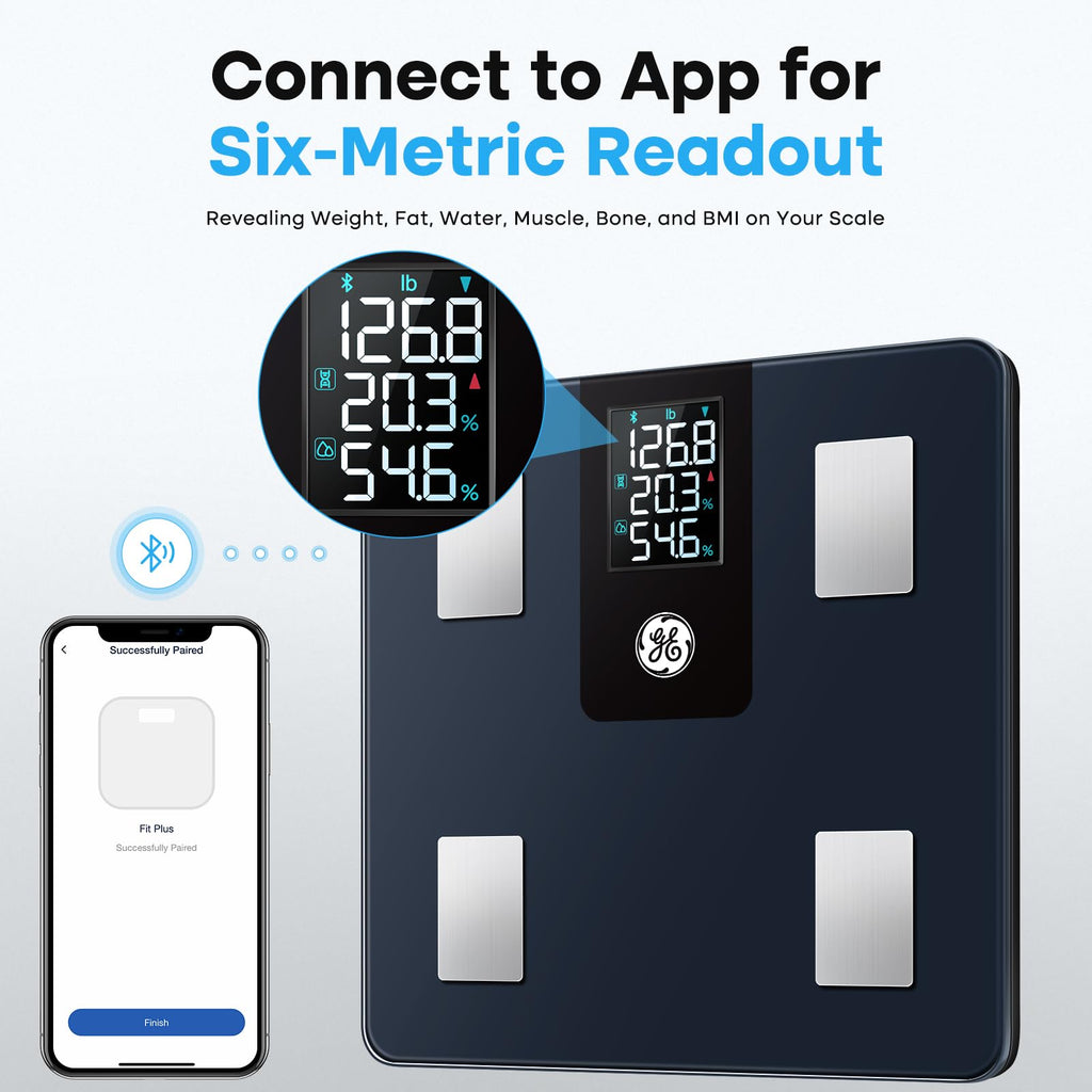 GE Smart Scale for Body Weight and Fat Percentage with All-in-one LCD Display GEBuy Supplements Australia