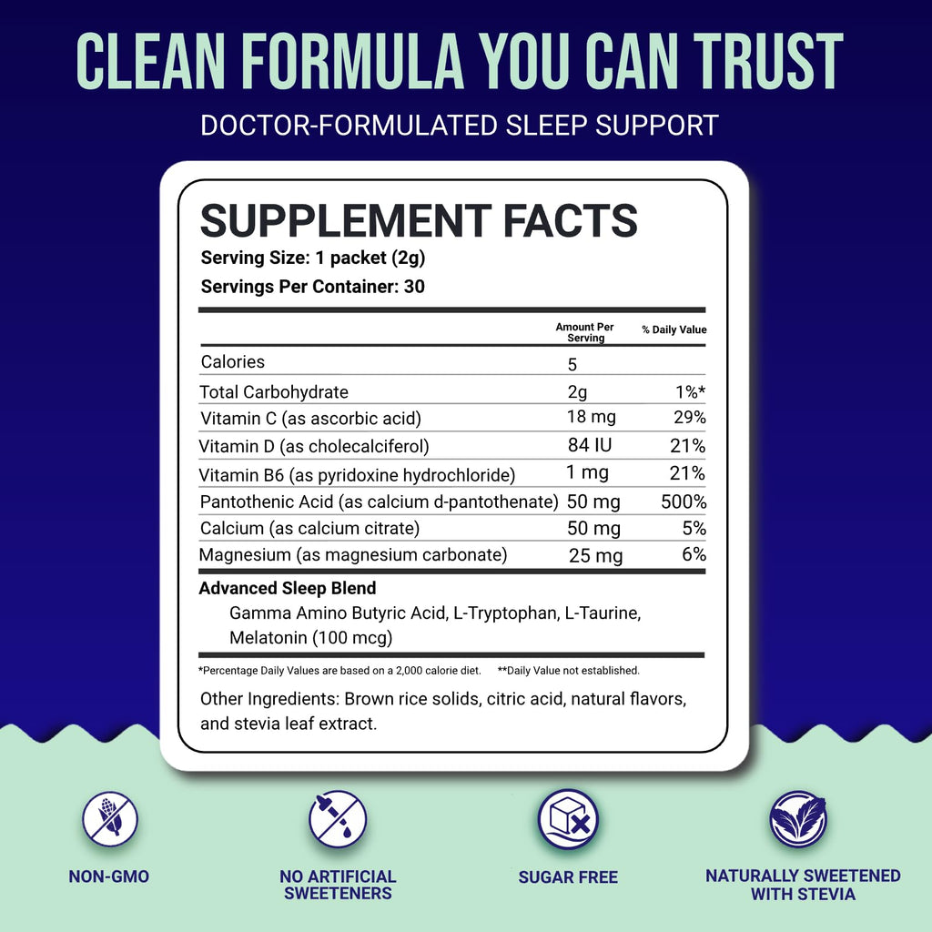 Dr. Price’s Natural Sleep Aid Powder – Berry-Citrus, 30 Packs | Sleep Powder Drink Mix with Magnesium, Microdose Melatonin & Tryptophan | Sleep Support for Adults | Doctor-Formulated, Made in USA Dr. Price's VitaminsBuy Supplements Australia