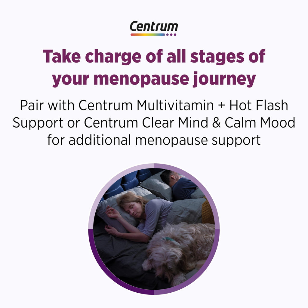 Centrum Restful Sleep Menopause Support Tablets, Supplement with Clinically Studied DailyZz and geniVida, 28 Count CentrumBuy Supplements Australia
