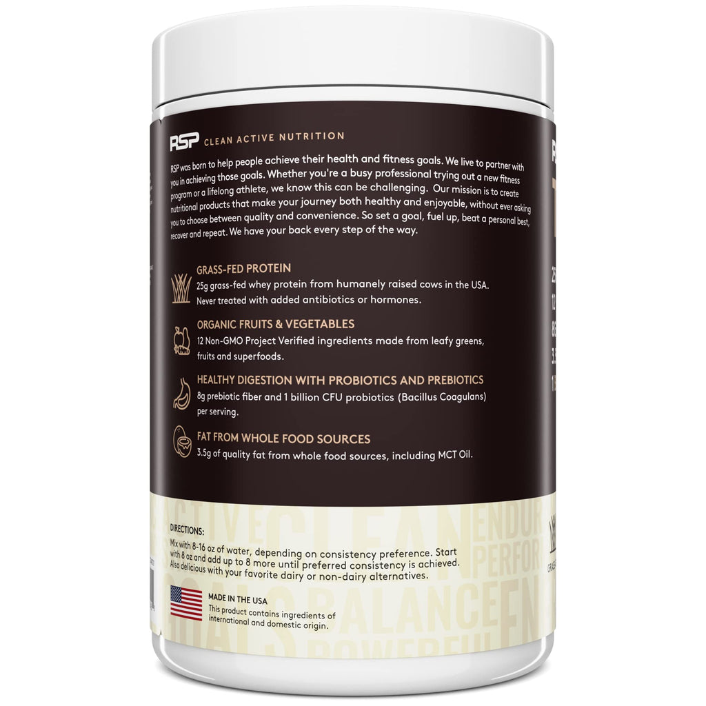 TrueFit Meal Replacement Shake Protein Powder, Grass Fed Whey + Organic Fruits RSP NUTRITIONBuy Supplements Australia