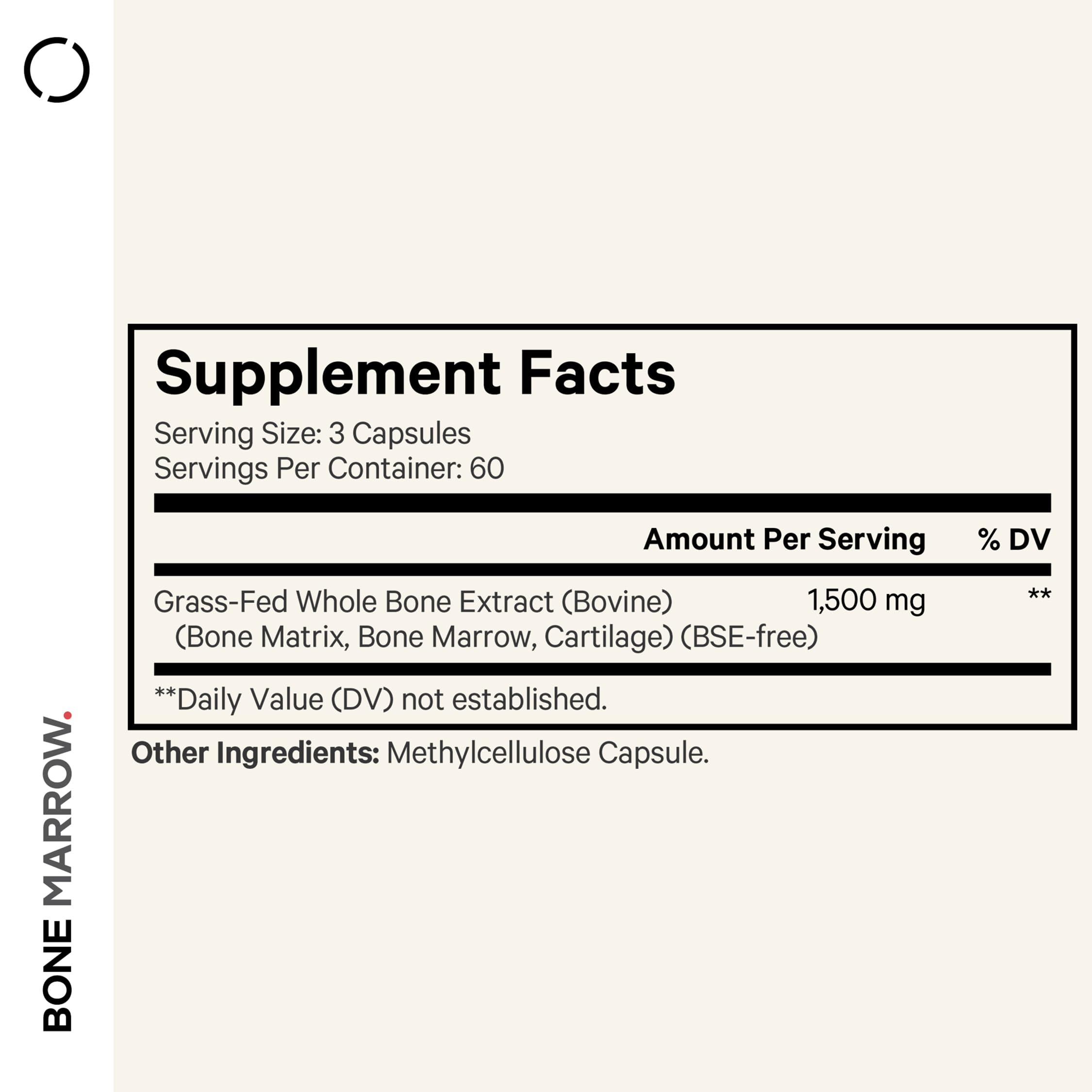 Codeage Grass-Fed Bone Marrow Supplement – Freeze-Dried, Non-Defatted Beef Bone Matrix & Cartilage – 1500mg per Serving, 180 Capsules CodeageBuy Supplements Australia