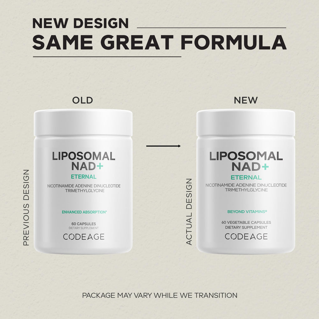 Codeage Liposomal NAD+ Supplement - NAD Nicotinamide Adenine Dinucleotide Coenzyme Pills - 500 mg NAD+ Per Serving & Betaine Anhydrous - Liposomal Delivery - Vegan, Non-GMO, Gluten-Free - 60 Capsules CodeageBuy Supplements Australia