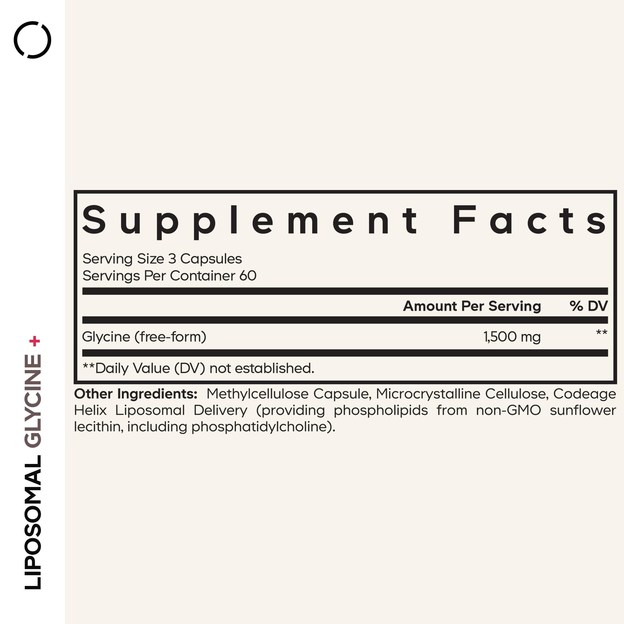 Codeage Liposomal Glycine+ Supplement - Free-Form Glycine 1,500 mg with Liposomal Delivery - 2-Month Supply - Amino Acid Capsules - Protein Support - Glycine Vitamins - 180 Capsules CodeageBuy Supplements Australia
