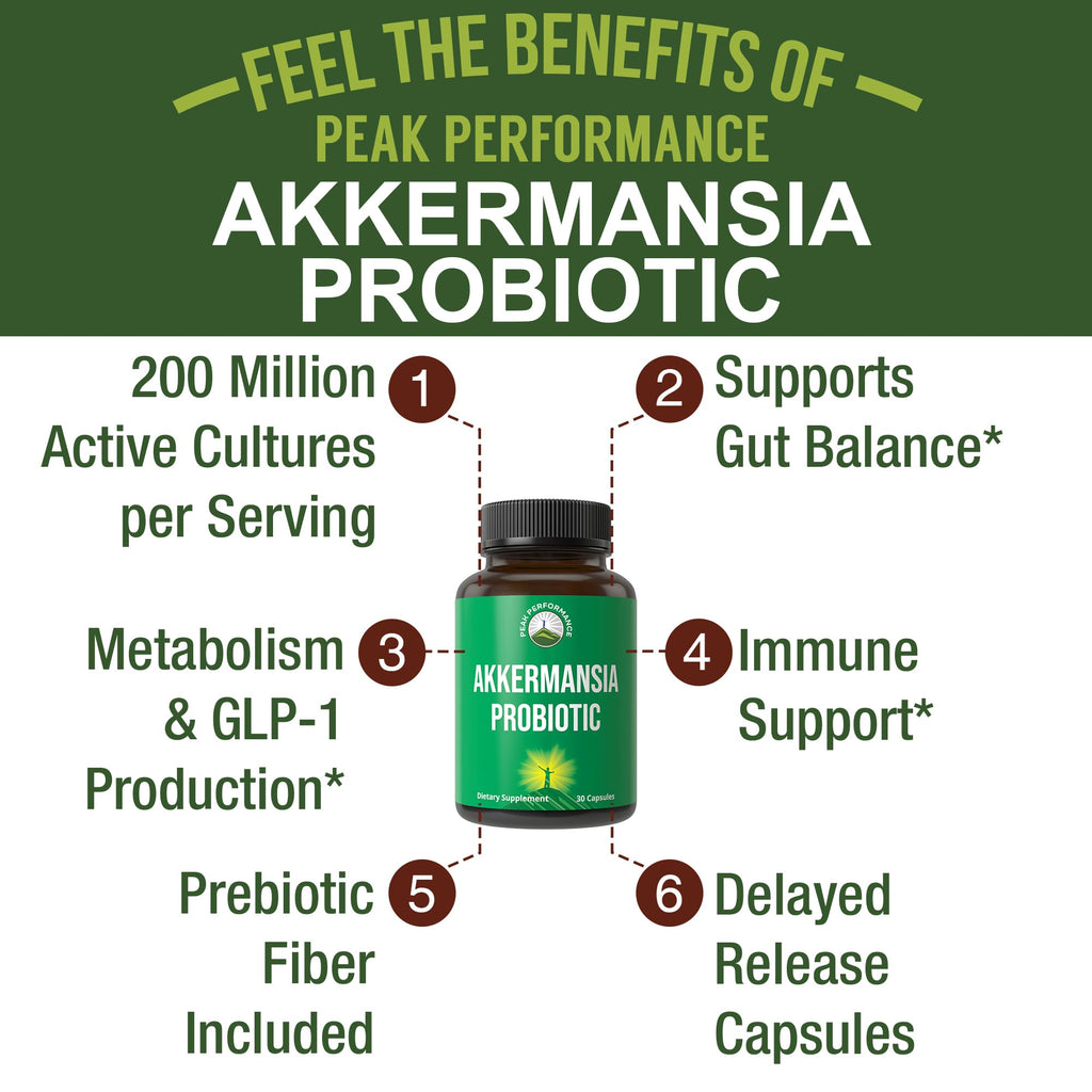 Akkermansia Probiotic to Increase GLP-1 Production. Ultra High Strength Akkermansia Muciniphila Live Strain with Prebiotic Fiber for Gut Health & Microbiome Balance. Delayed Release, 3rd Party Tested Peak PerformanceBuy Supplements Australia