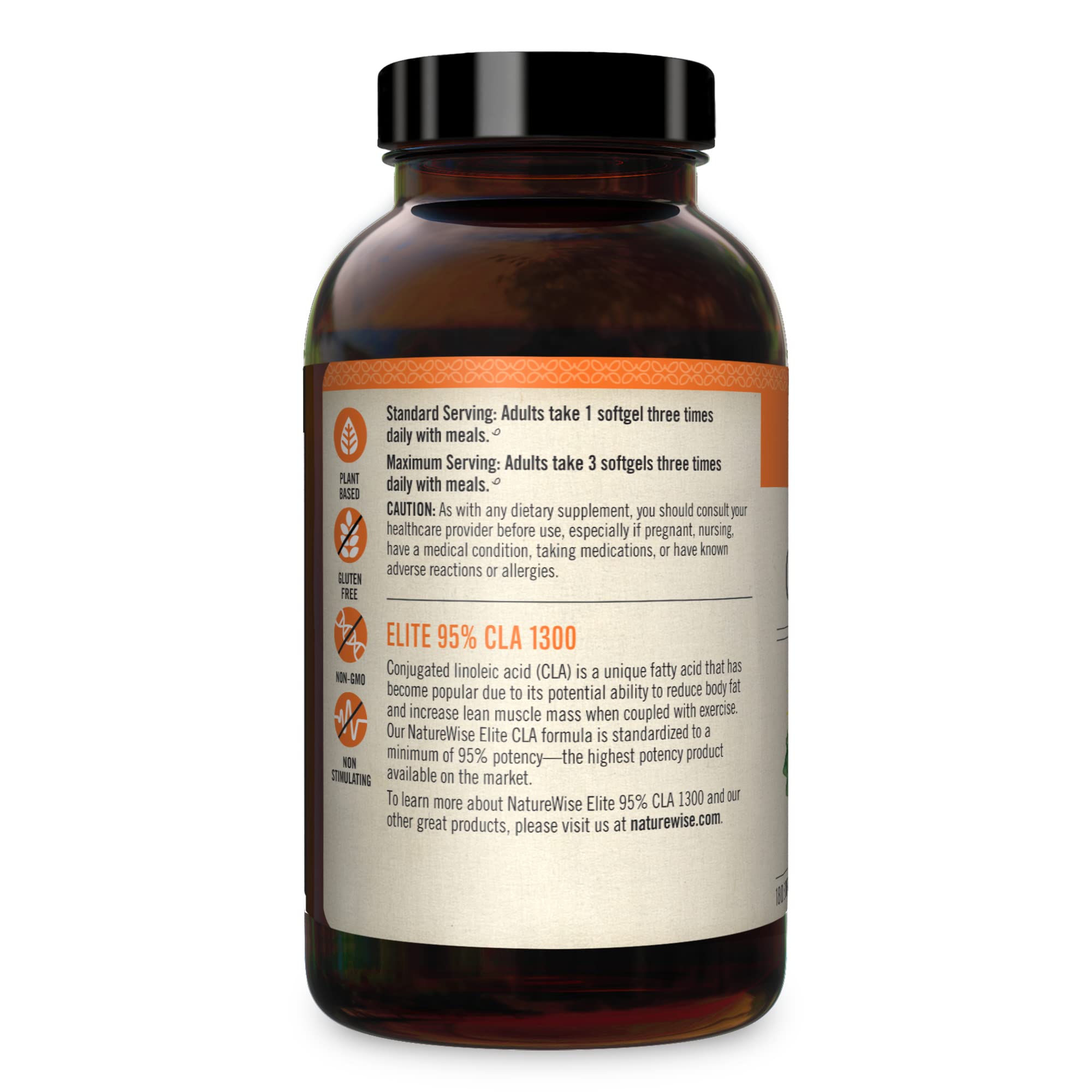NatureWise Elite CLA 1300 Maximum Potency, 95% CLA Safflower Oil Workout Supplement NatureWiseBuy Supplements Australia