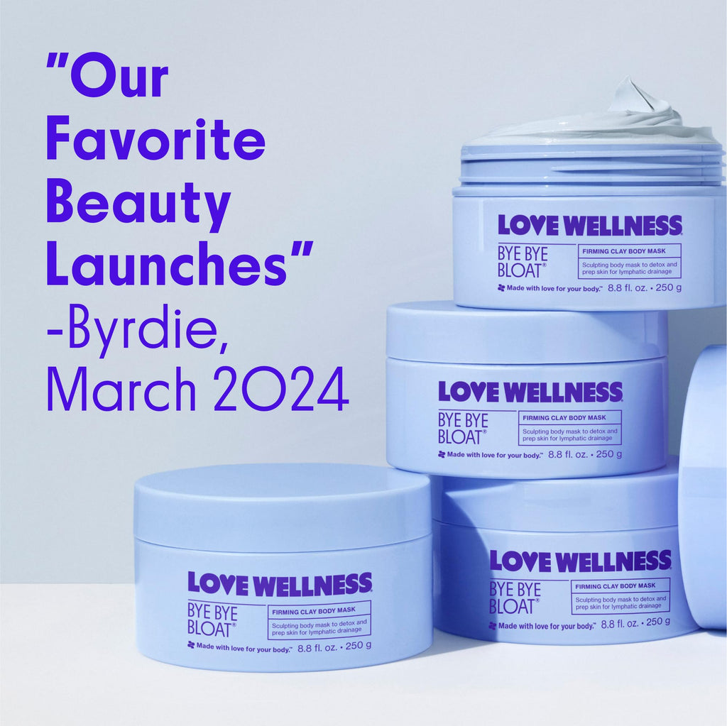 Love Wellness Bye Bye Bloat Firming Clay Body Mask | Lymphatic Drainage Body Mask for Women | Support Bloating Relief, Skin Hydration & Boost Circulation | Caffeine, Grapefruit & Peppermint Oil | 250g Love WellnessBuy Supplements Australia