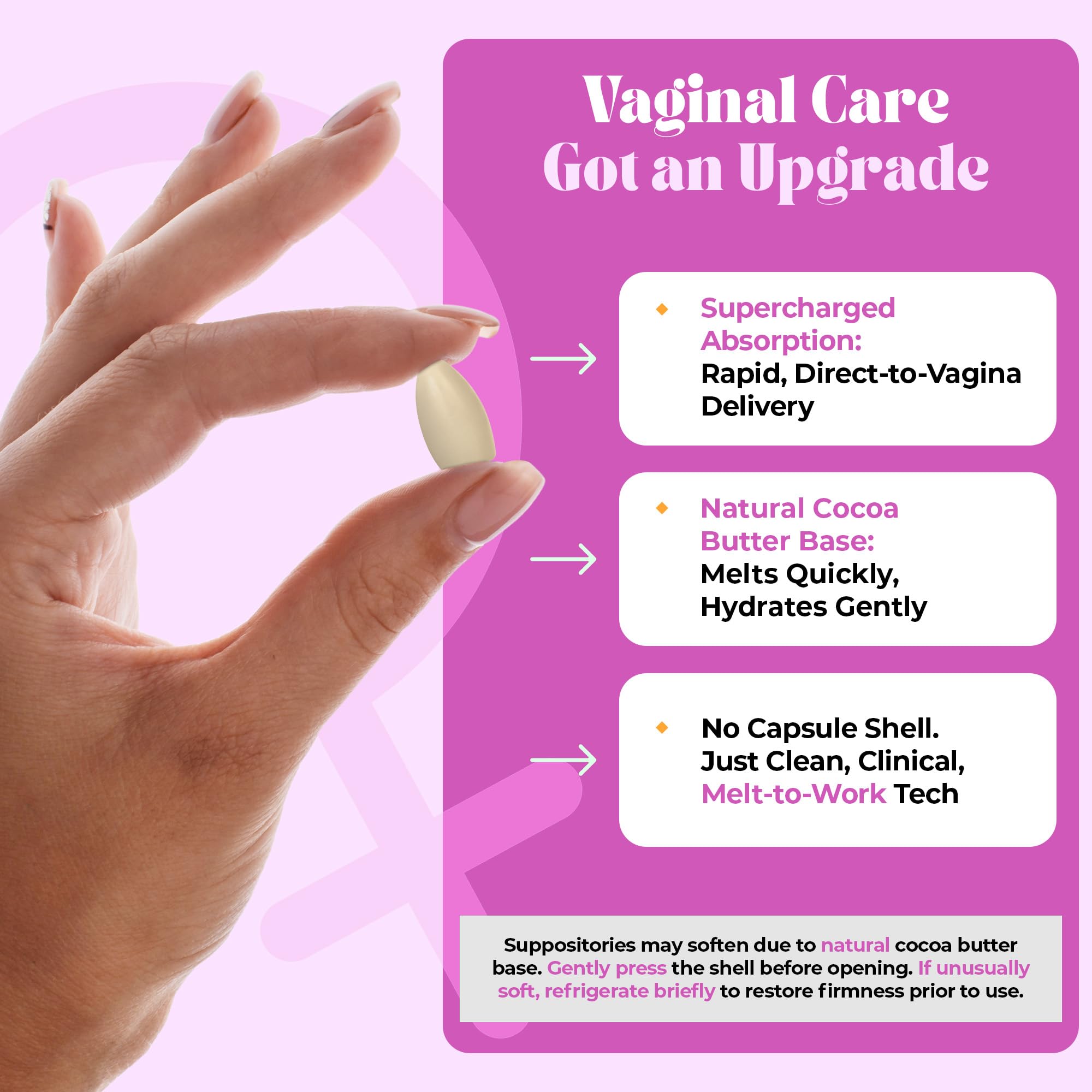 PURE WOMAN - Pause-Me-Not Suppositories - Menopausal Symptom Relief - Natural Ingredients - Relieves Hot Flashes & Vaginal Dryness - Promotes Stable Mood - Enhanced Vaginal Relief - 10 Pk PURE WOMAN buy supplements Au