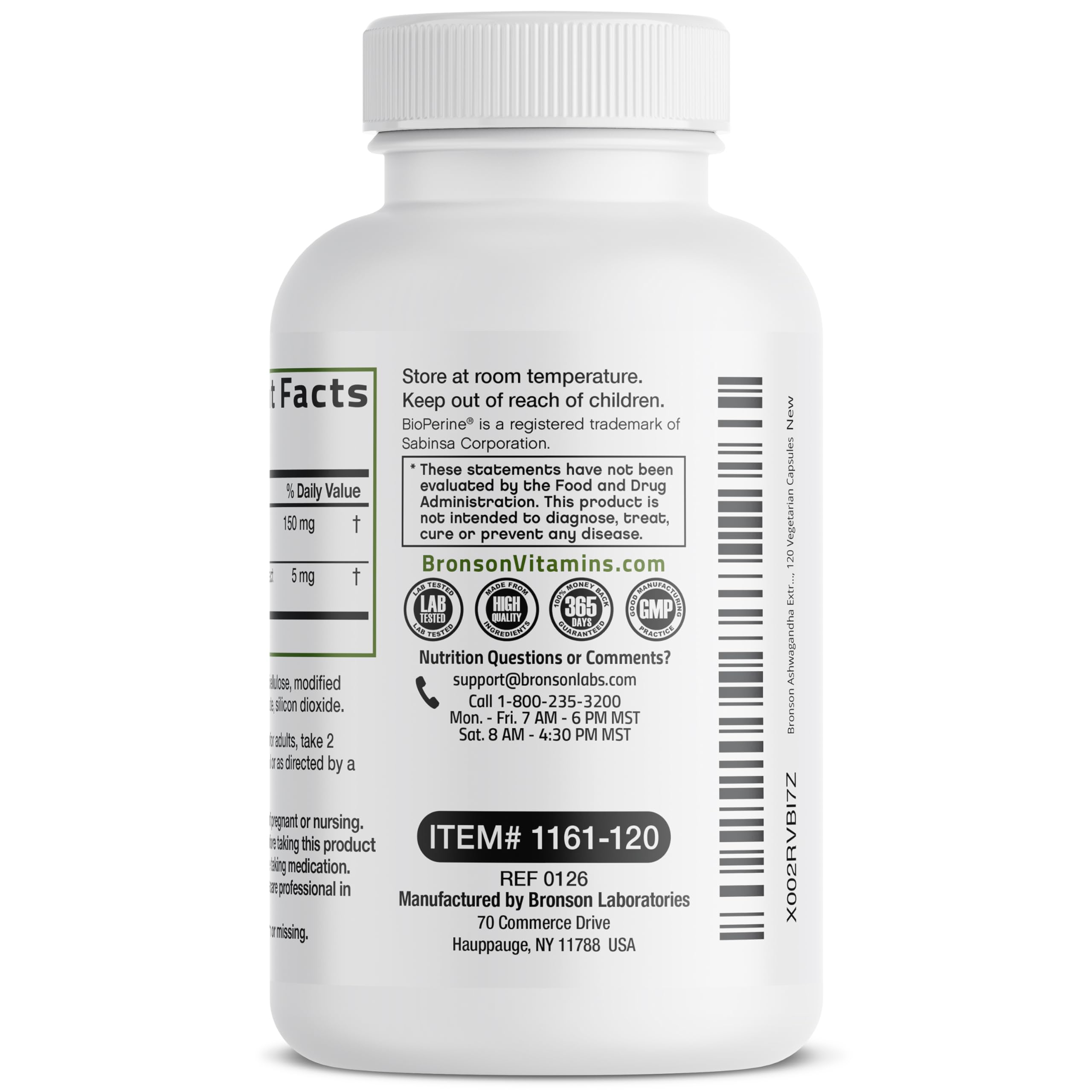 Bronson Ashwagandha Extra Strength Stress & Mood Support with BioPerine - Non GMO Formula, 120 Vegetarian Capsules BronsonBuy Supplements Australia