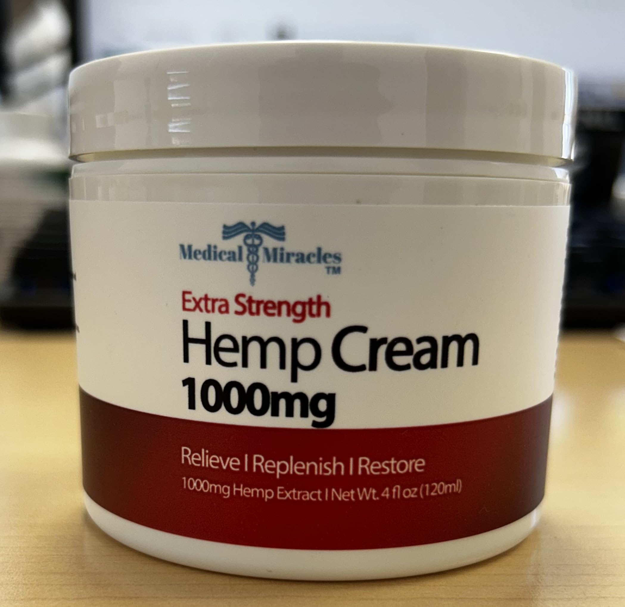Medical Miracles Hemp Cream - Ideal for Hips, Joints, Neck, Back, Elbows, Fingers, Hands, and Knees (1000mg) Now NEW 4OZ Size Medical MiraclesBuy Supplements Australia