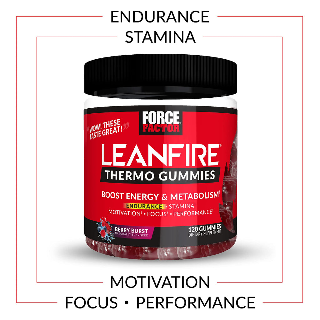 Force Factor LeanFire Thermo Gummies with B12 Vitamins, Caffeine, & Green Coffee Bean Force FactorBuy Supplements Australia