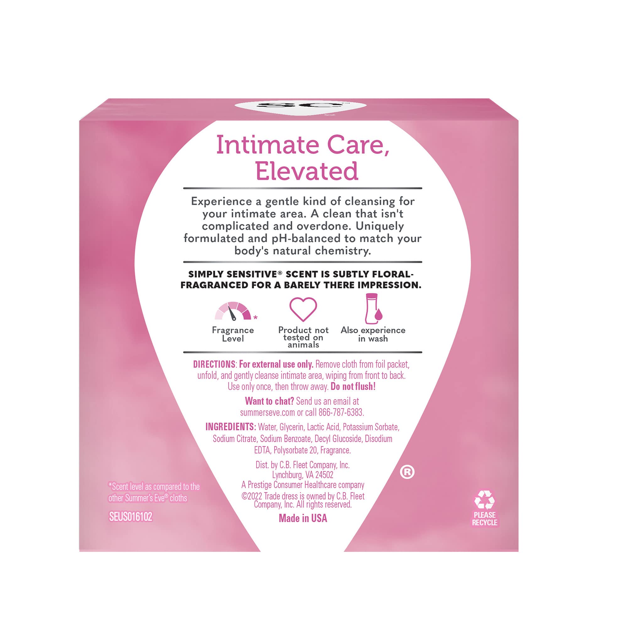 Summer's Eve Feminine Cleansing Wipes, Simply Sensitive, 16 Count, 3 Pack Summer's EveBuy Supplements Australia
