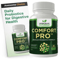 Green Valley Naturals Comfort Pro probiotic supplement bottle and packaging on a white background