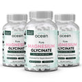 Organics Ocean Pure Magnesium Glycinate with Zinc - Maximum Strength Chelated Magnesium Supplement for Women and Men for Muscle Cramps and Sleep Support - 3 Bottles Organics OceanBuy Supplements Australia