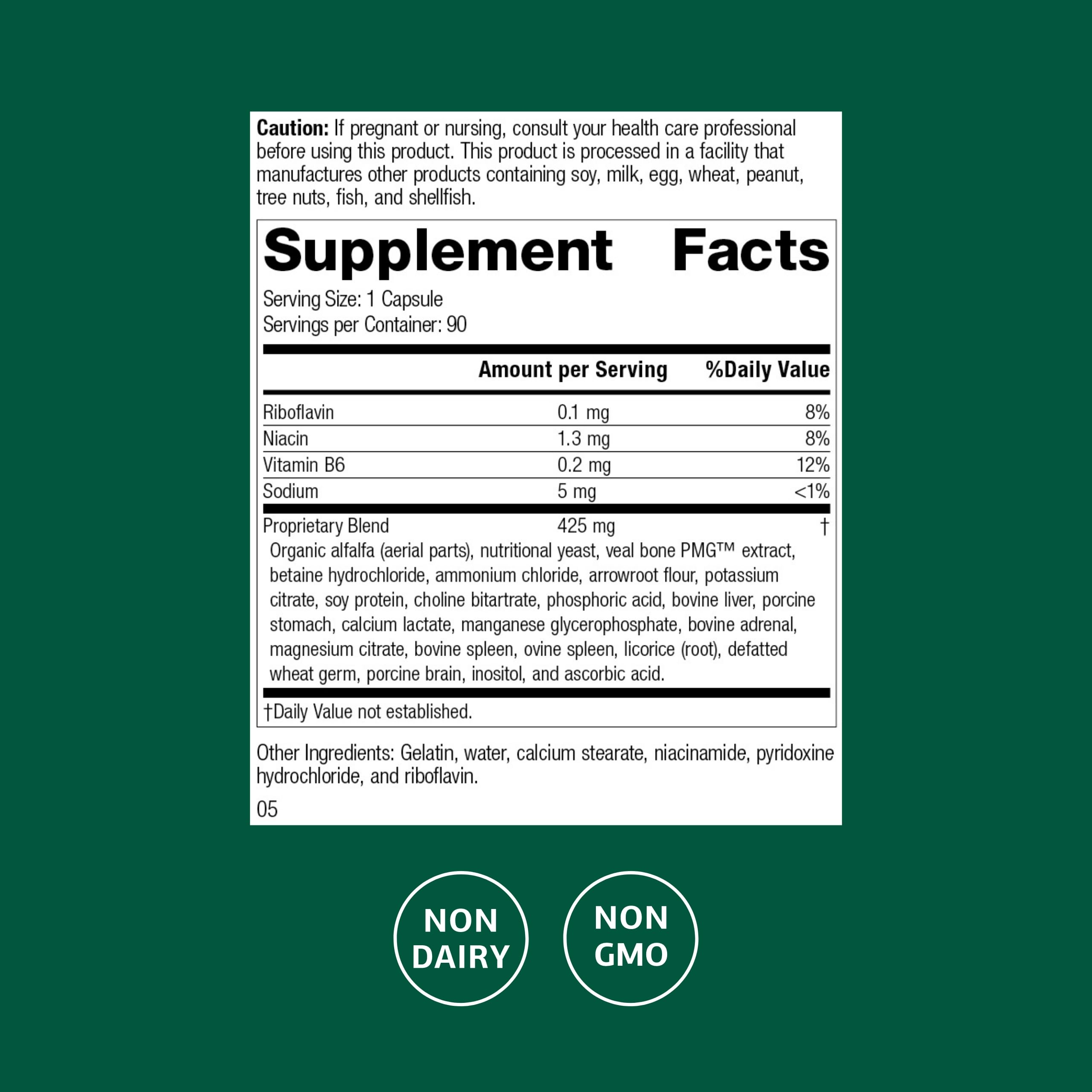 Standard Process Ostarplex - Dietary Supplement for Connective Tissue Health - Aids Liver Health & Function - Contains Vitamin B6 - Non-Dairy - 90 Capsules (90 Servings) Standard Process Inc.Buy Supplements Australia