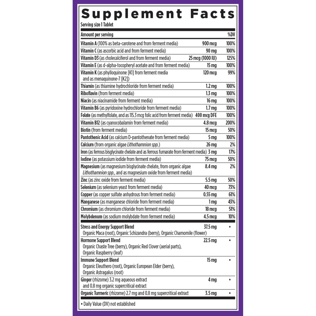 New Chapter Women’s Multivitamin, Iron, B6, B12, Biotin for Hair Growth, D3, Vit C, Zinc for Immune & Stress Support, Gentle on an Empty Stomach, One Daily, Non-GMO, Gluten-Free, 18+, 72 Tablets New ChapterBuy Supplements Australia