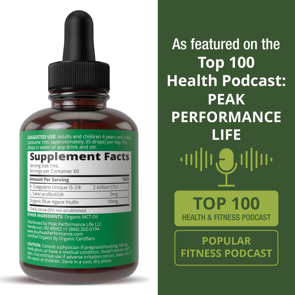 Organic Synbiotic = Prebiotics + Probiotics + Postbiotics 3-in-1 Supplement for Women, Men, & Kids. Pre, Pro, & Post Biotics Liquid Drops for Gut + Microbiome Balance. Made in USA, Vegan, Zero Sugar Peak PerformanceBuy Supplements Australia
