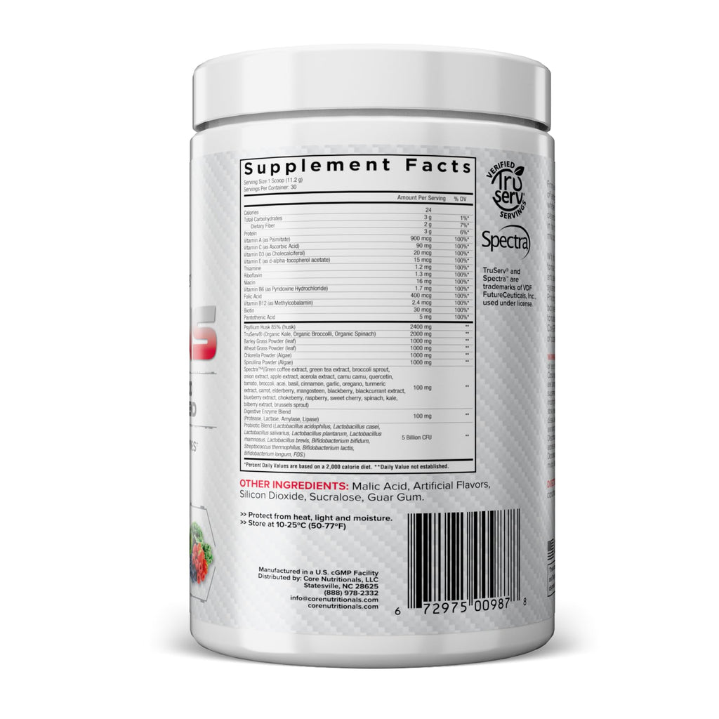 Core Nutritionals Greens | Premium Superfood Reds & Greens Blend | 5 Billion CFU Probiotics, Digestive Enzymes, & Antioxidants | 30 Servings (Berry Bliss) Core NutritionalsBuy Supplements Australia