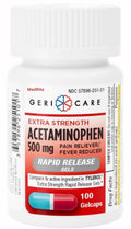 MedRite Acetaminophen 500mg Extra Strength - 100 Rapid Release Gelcaps - Over-The-Counter Medication MedRiteBuy Supplements Australia