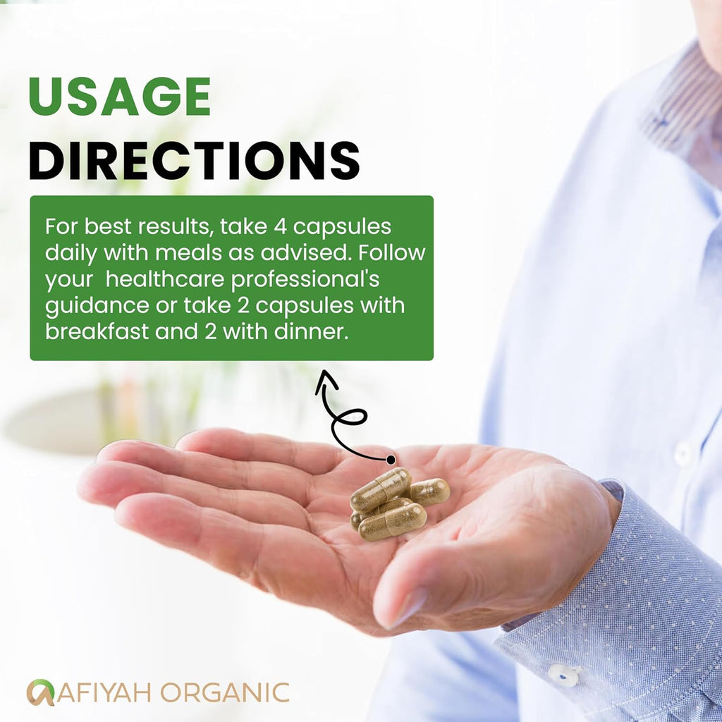 Afiyah Organic - Premium Quality Costus Igneus (Insulin Plant) Capsules - Easy to Swallow 120 Veggie Capsules (1 Month Supply) - Made in the USA - Including Complete Health Support Program Afiyah Organic buy supplements Au