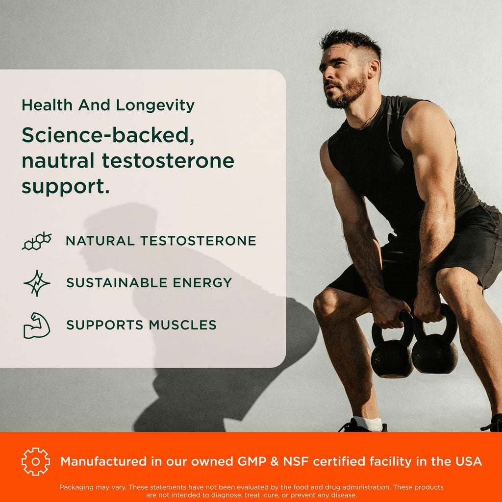 The Genius Brand Test Black Label - Testosterone Supplement for Men - Muscle Support, Energy & Performance Support - with D-Aspartic Acid, Magnesium, Korean Red Ginseng & Vitamins - 120 Capsules The Genius BrandBuy Supplements Australia