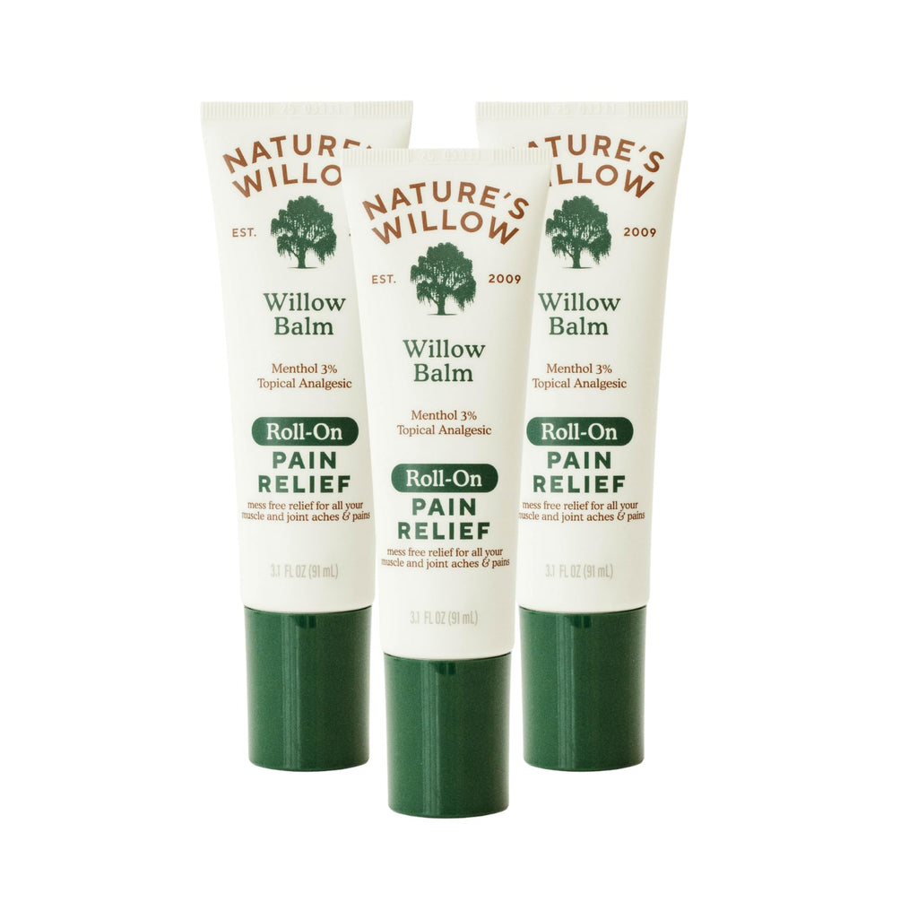 NEW Nature's Willow ROLL-ON Pain Relief | Fast-Acting, No-Mess Relief for Back, Neck, Knees & Joints | Willow Bark & Menthol | Clean, Fresh Scent | No Dyes or Artificial Fragrance | 3.1 fl oz | 3-Pack Nature's WillowBuy Supplements Australia