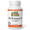 Natural Factors Hi Potency B Complex, 50 mg, 90 Capsules Natural FactorsBuy Supplements Australia