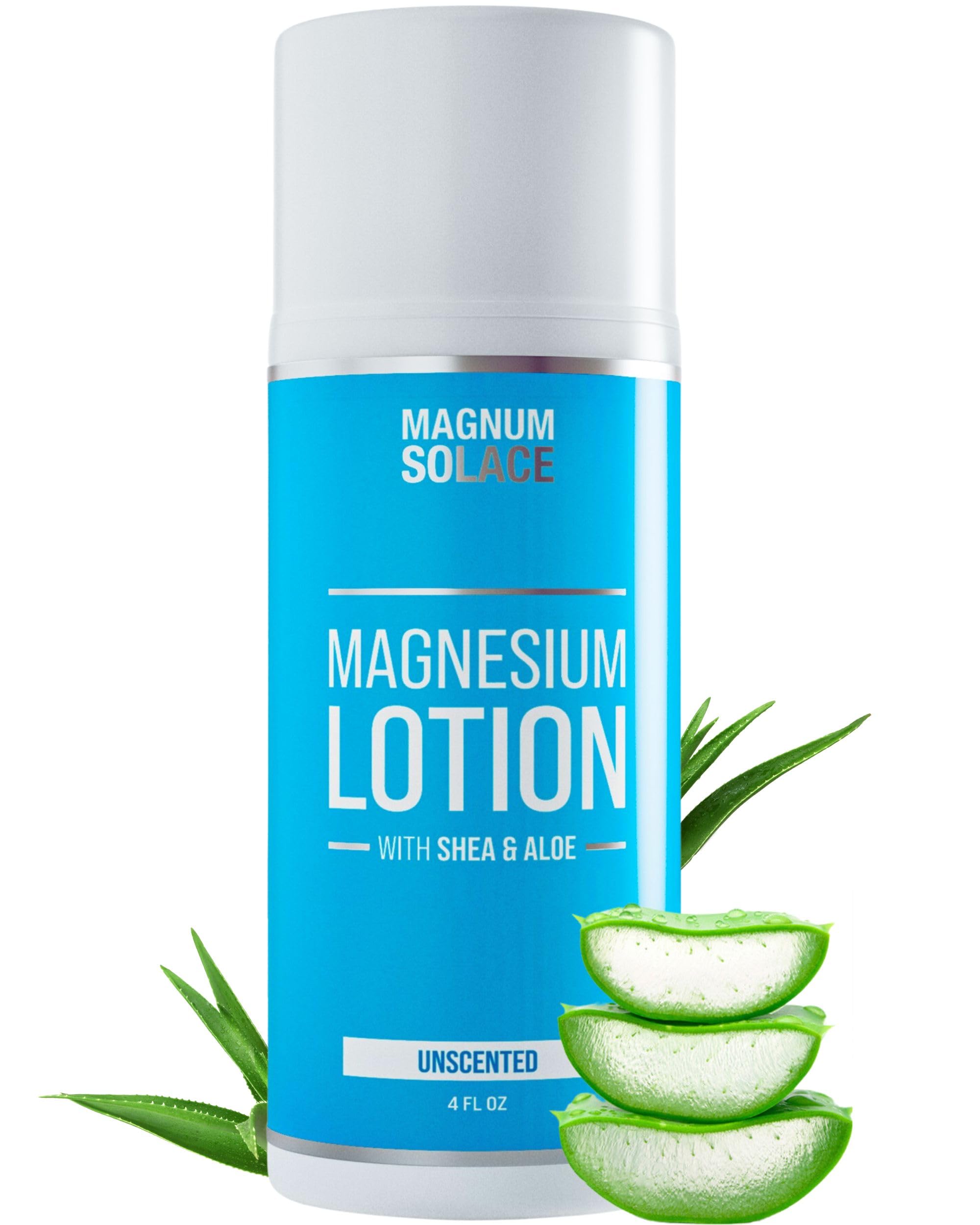 Magnum Solace Magnesium Lotion with Aloe & Shea – Apply to Legs – Alternative to Topical Magnesium Cream Magnum SolaceBuy Supplements Australia