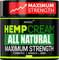 Natural Hemp Cream - Maximum Strength Gel - Hemp Cream with Arnica, MSM, Glucosamine, Menthol, Aloe, Turmeric, Boswellia - Fast Absorption, Non-Greasy, Lightweight - Advanced Formula - 4 oz ArvesaBuy Supplements Australia