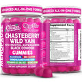 Clean Nutra Menopause Supplements for Women Chastberry Wild Yam Gummies Inositol Black Cohosh Magnesium Red Clover DIM Supplement B6 Magnesium Glycinate Glycine Vitex Hormone Balance Gummy Vitamins Clean NutraceuticalsBuy Supplements Australia