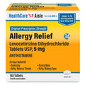 HealthCareAisle Allergy Relief - Levocetirizine Dihydrochloride Tablets USP, 5 mg, 160 Tablets, Original Prescription Strength Allergy Medication, 24-Hour Relief, 80 Count (Pack of 2) HealthCareAisle buy supplements Au