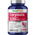 NusaPure Corydalis Root Extract 20:1 - Suitable for Vegetarian/Vegan, Non - GMO - 1000 mg - 180 Capsules NusaPureBuy Supplements Australia