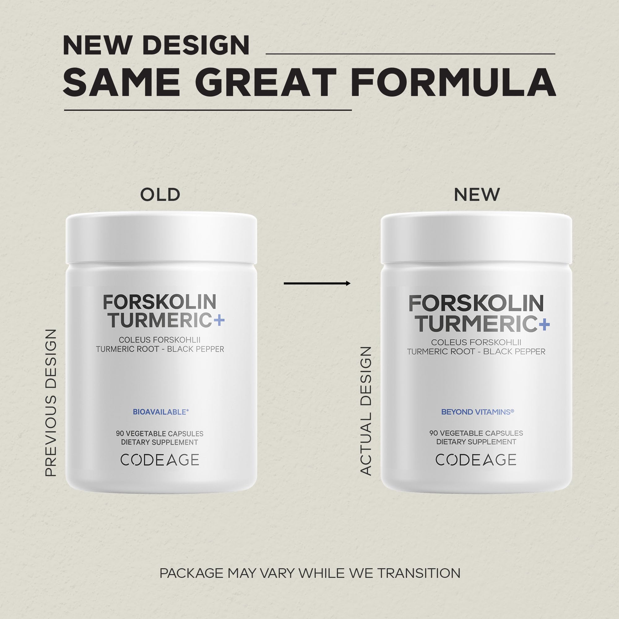 Codeage Forskolin, Pure Forskolin Coleus + Organic Turmeric Root Powder, 95% Curcuminoids + Bioperine Black Pepper - 20% Standardized Coleus Forskohlii Supplement - Non-GMO - 90 Capsules CodeageBuy Supplements Australia