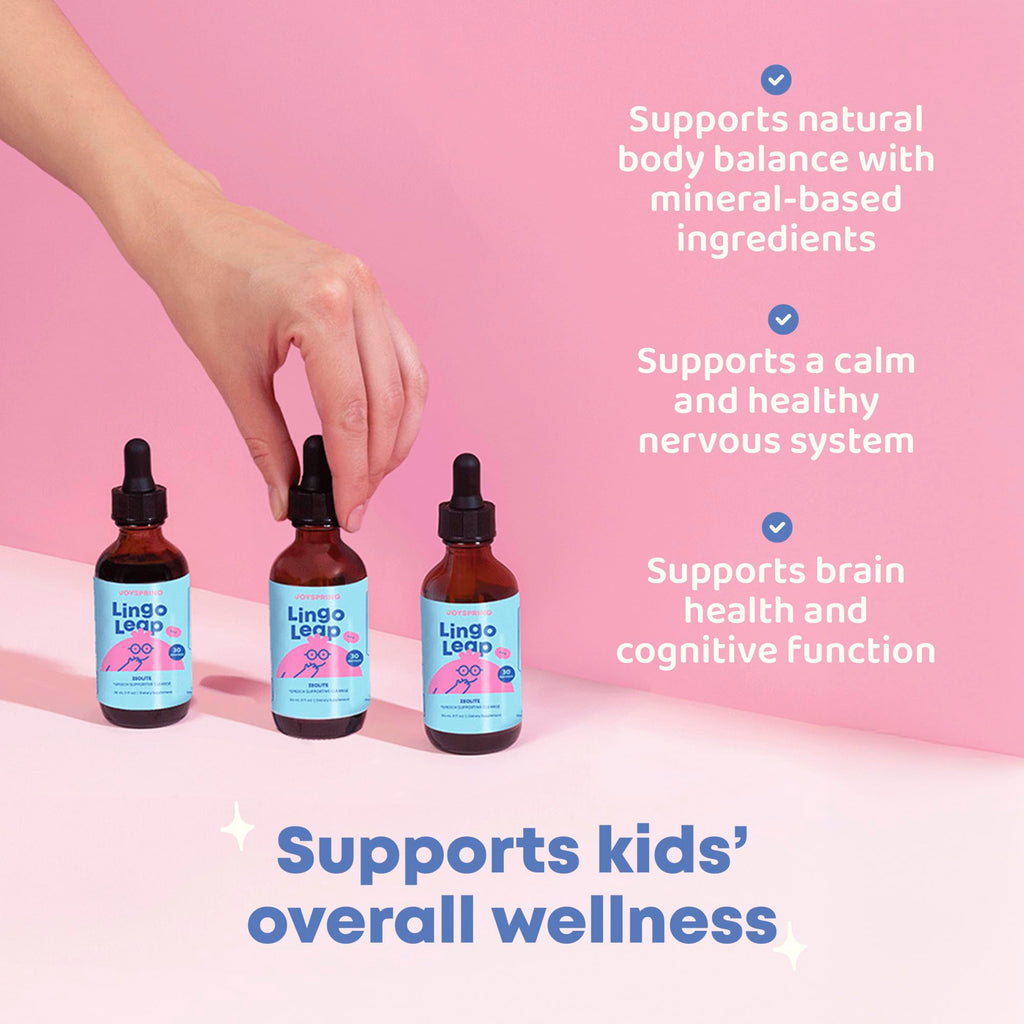 JoySpring LingoLeap – Liquid Kids Formula with Zeolite Clinoptilolite, Methylated B12 & Vitamin D3 | Gentle Daily Support for Kids’ Wellness
