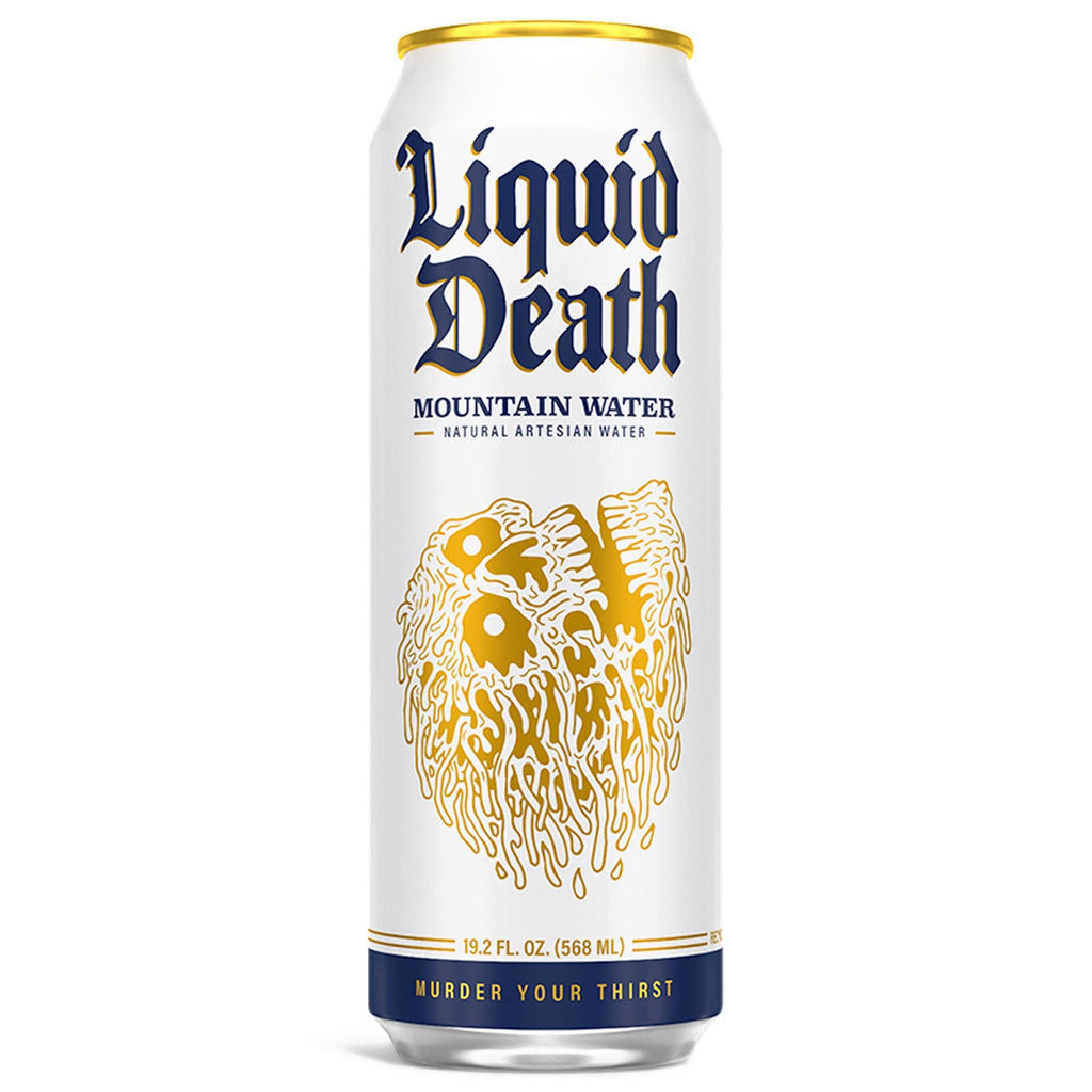 Liquid Death Still Mountain Water, 19.2 oz King Size Cans (8-Pack) Liquid DeathBuy Supplements Australia