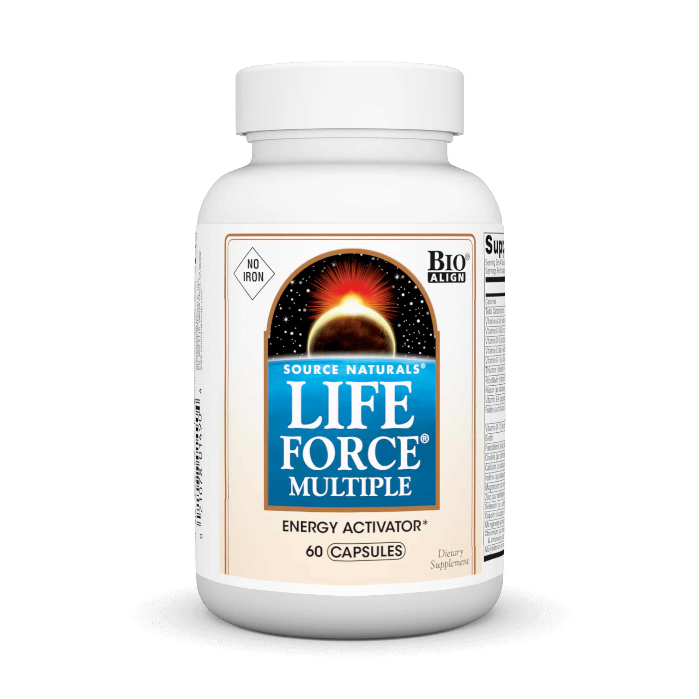Bottle of Source Naturals Life Force Multiple supplement on a white background