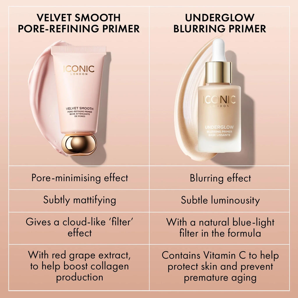 ICONIC LONDON Velvet Smooth Pore-Refining Primer | Whipped, Balmy Primer, Diffuses Pores, Cruelty-Free, Vegan Makeup, 1.01 Fl oz ICONIC LONDON buy supplements Au